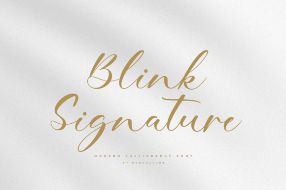 Blink Signature: A Sophisticated Script Font for Editorial Design