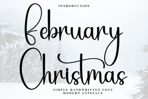 February Christmas Font for Small Business Branding
