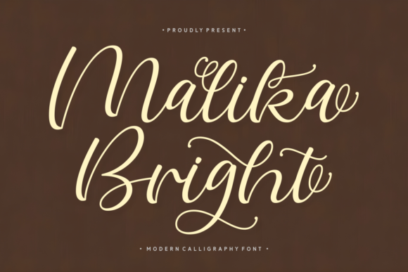 Malika Bright: A Modern Calligraphy Font for Handmade Products